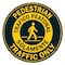Signmission Pedestrian Traffic English Spanish 16in Non-Slip Floor Marker, 16" x 16", FD-2-C-16-99906 FD-2-C-16-99906 - alternate 1
